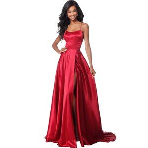 SHERRI HILL 51631 Lace-Up Back A-Line Evening Gown Prom Gown sz 00